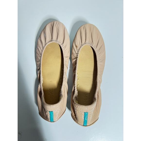 Tieks EUC Blush Pink Nude Patent Leather Foldable Ballet Flats Shoes Size 6 - Picture 5 of 7